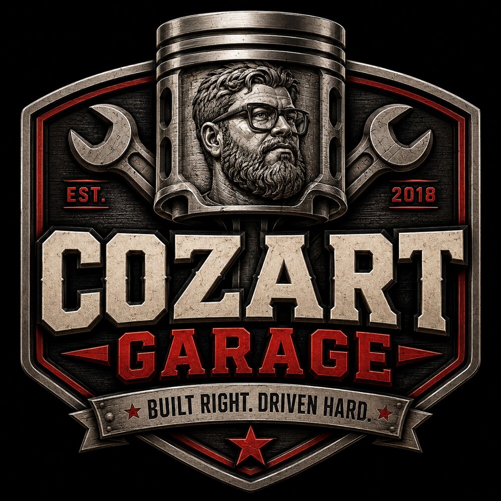 Cozart Garage piston crest illustration